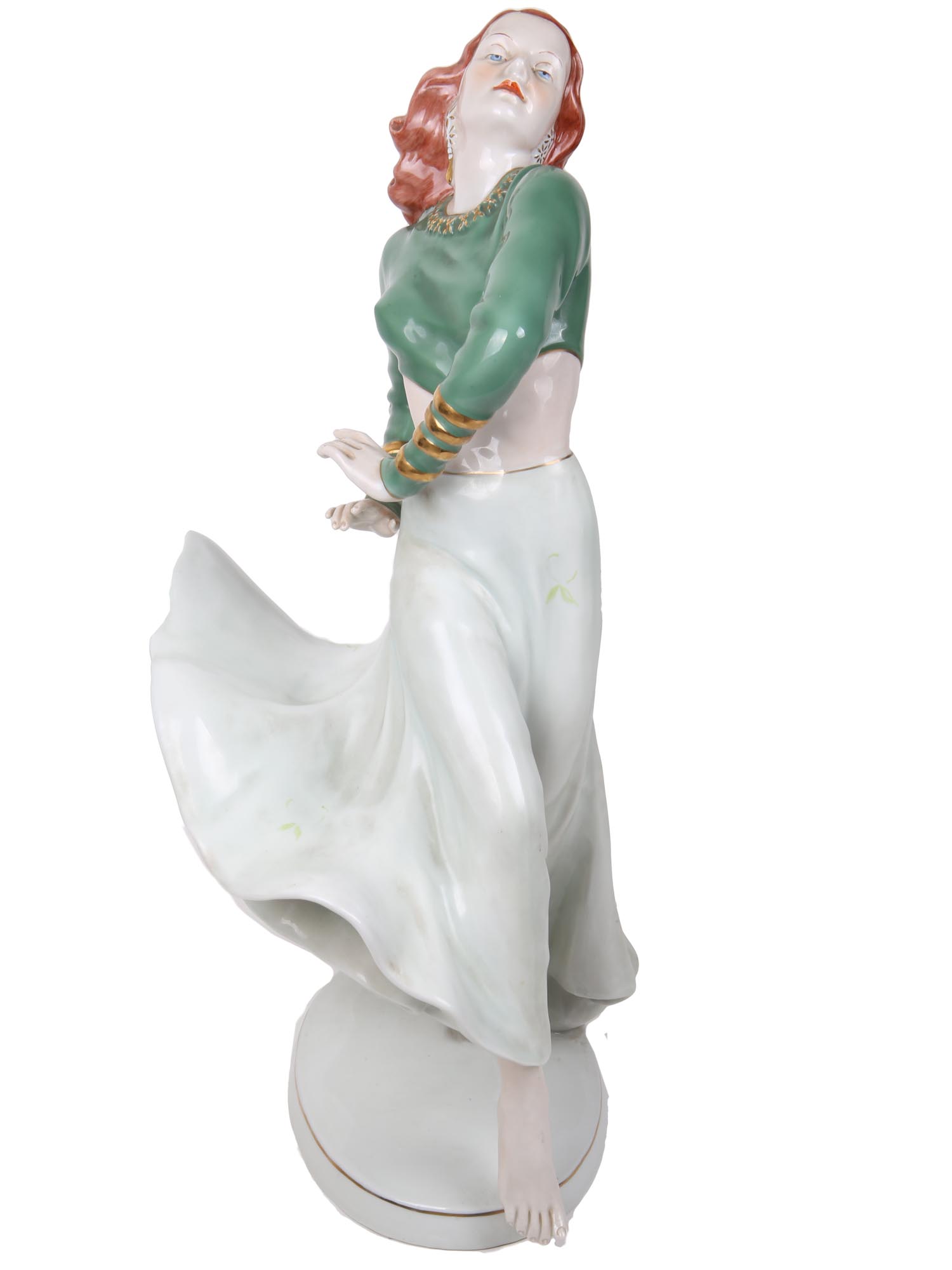 ROYAL DUX PORCELAIN 1930S FIGURE FLAMINGO DANCER PIC-1